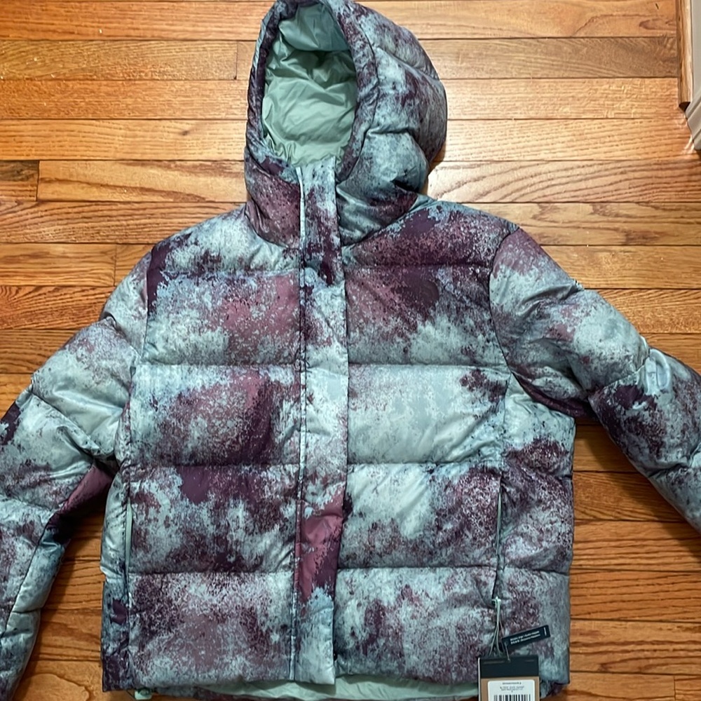 New The North Face CSPK Printed Hood 700 Down Puffer Coat $410-Small